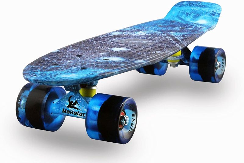 Photo 1 of 22 Inch Mini Cruiser Retro Skateboard for Kids Boys Youths Beginners