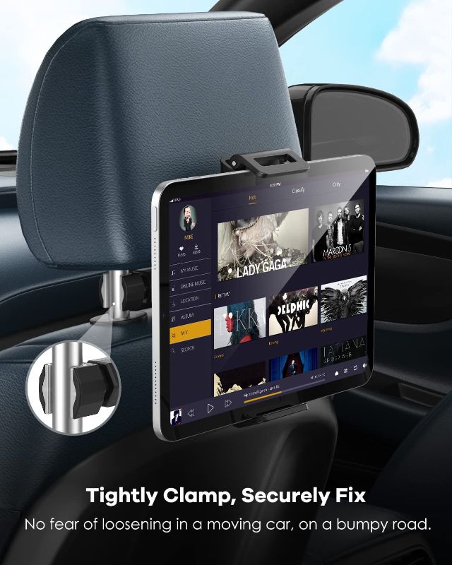 Photo 1 of Car Headrest Tablet Mount Holder