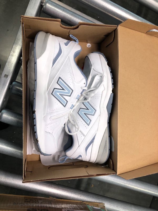 Photo 3 of New Balance Women's 608 V5 Cross Trainer White/Light Blue SIZE 8