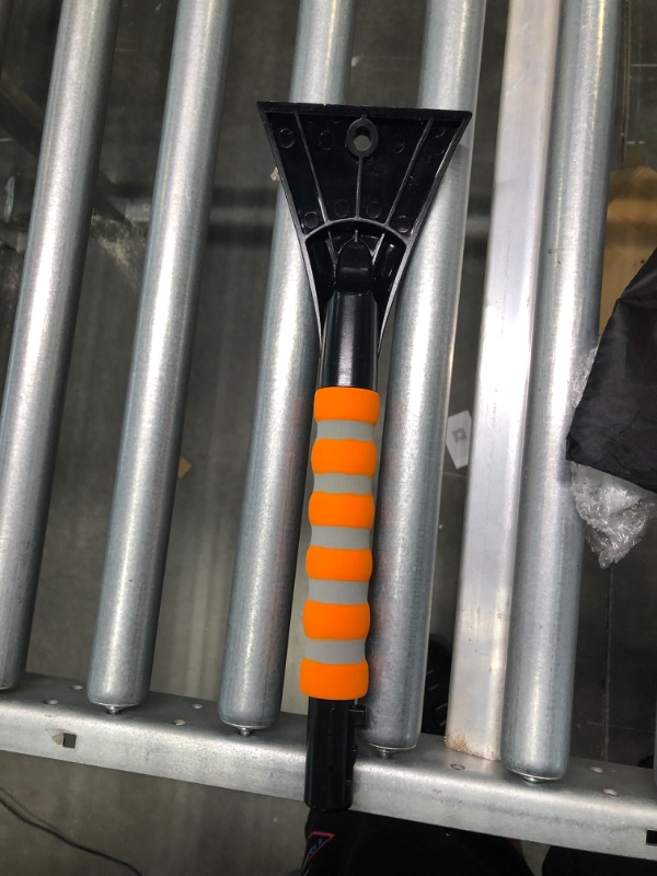 Photo 4 of AstroAI 27 Inch Snow Brush and Detachable Ice Scraper with Ergonomic Foam Grip for Cars, Trucks, SUVs (Heavy Duty ABS, PVC Brush) Small orange
