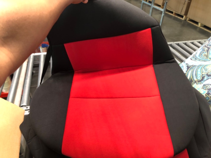 Photo 2 of CUSTOM CAR SEAT COVERS RED AND BLACK