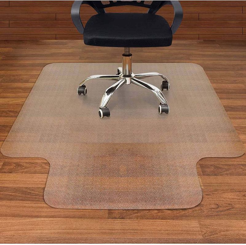 Photo 1 of AiBOB Office Chair Mat for Hardwood Floors, 45 X 53 in, Heavy Duty Floor Mats for Computer Desk, Easy Glide for Chairs