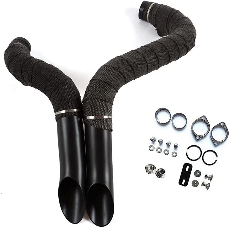 Photo 1 of Black 2" LAF Drag Pipes Exhaust For Harley Softail Wrapped 1984-2014 USA STOCK