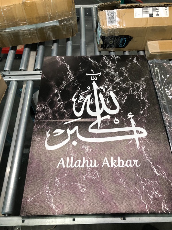 Photo 4 of  Islamic Calligraphy Art Poster SubhanAllah Alhamdulillah Allahuakbar Canvas Wall Art Pictures 3 PC