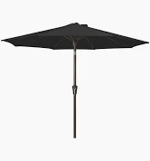 Photo 1 of Jearey Outdoor Table Umbrella, Black, 10'