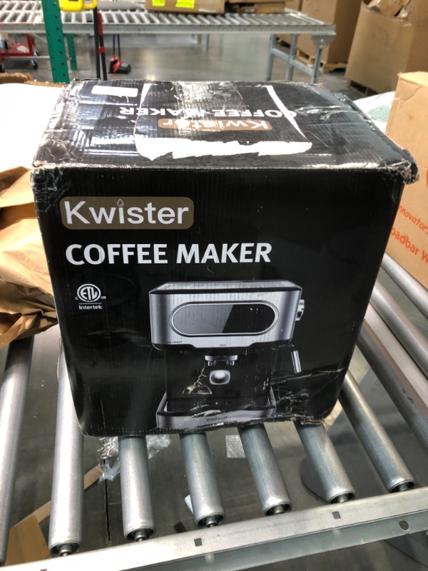 Photo 4 of Kwister Espresso Machine 15 Bar, Espresso and Cappuccino Machine with Milk Frother, Espresso Maker with Steamer, Digital Touch Screen Coffee Machine with 50 oz Water Tank Stainless steel Blk