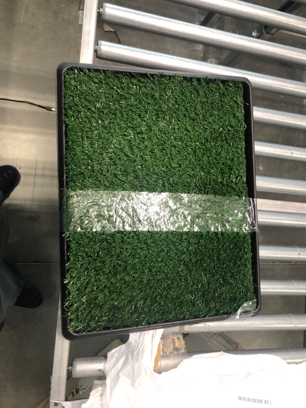 Photo 1 of Dog Grass Pet Loo Indoor/Outdoor Portable Potty, Artificial Grass Patch Bathroom Mat and Washable Pee Pad for Puppy Training