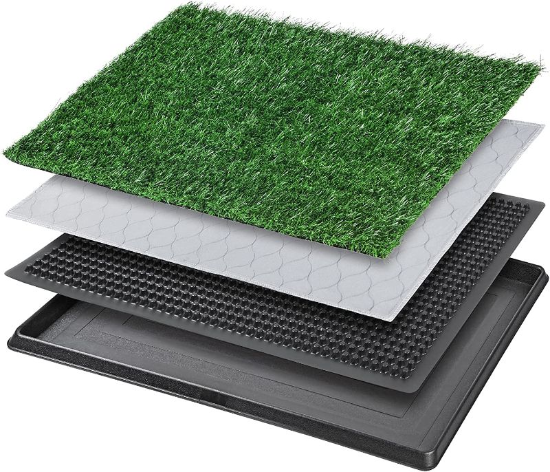 Photo 1 of Dog Grass Pet Loo Indoor/Outdoor Portable Potty, Artificial Grass Patch Bathroom Mat and Washable Pee Pad for Puppy Training