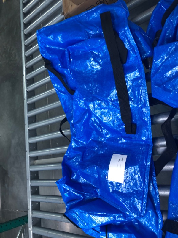 Photo 1 of Heavy Duty Extra Large Storage Bags, Blue Moving Bags Totes with Zippers for Clothing Blanket Storage 5 PC