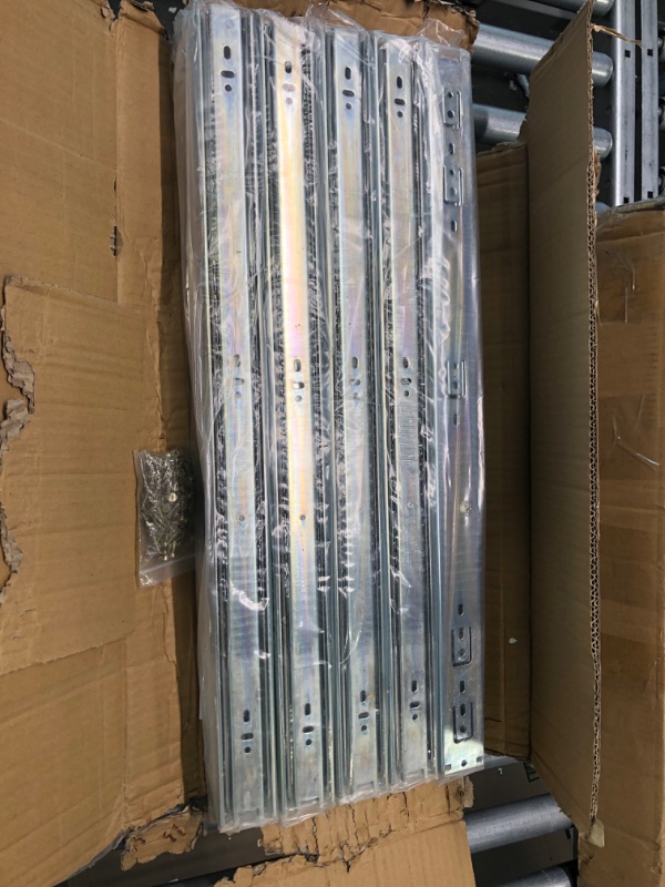 Photo 3 of Friho 10 Pair of 24 Inch Hardware Ball Bearing Side Mount Drawer Slides, Full Extension, Available in 10'',12'',14'',16'',18'',20'',22'',24'' Lengths 24 Inch 10 pairs