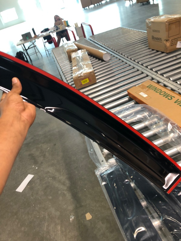 Photo 1 of Duolctrams Tape-on Window Visor Deflectors Rain Guards for Trucks Ford F250 F350 F450 F550 Super Duty 1999-2016 Crew Cab For Ford F250 to F550 1999-2016 Crew Cab
