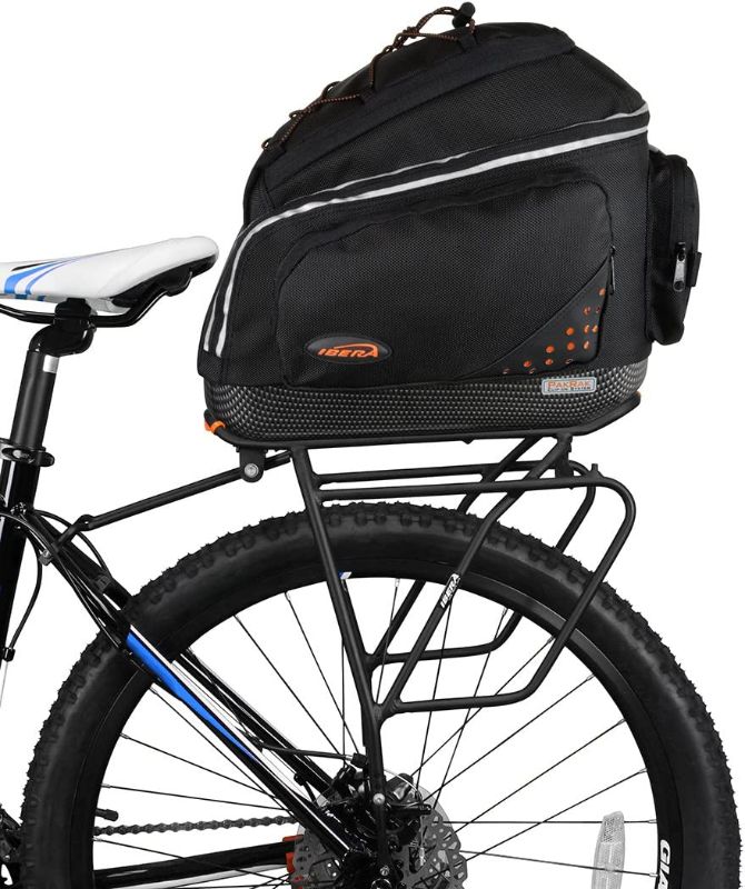 Photo 1 of Ibera Bike PakRak Clip-On Commuter Bag & Touring Carrier Plus+ Rack (Disk Brake Mounts) Combo Set
