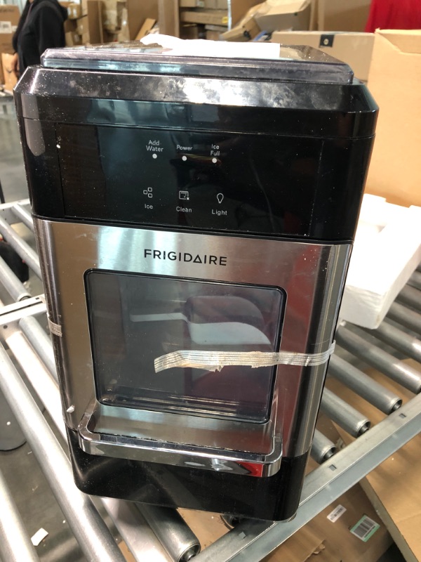 Photo 7 of Frigidaire EFIC237 Countertop Crunchy Chewable Nugget Ice Maker, 44lbs per day, Auto Self Cleaning, Black Stainless