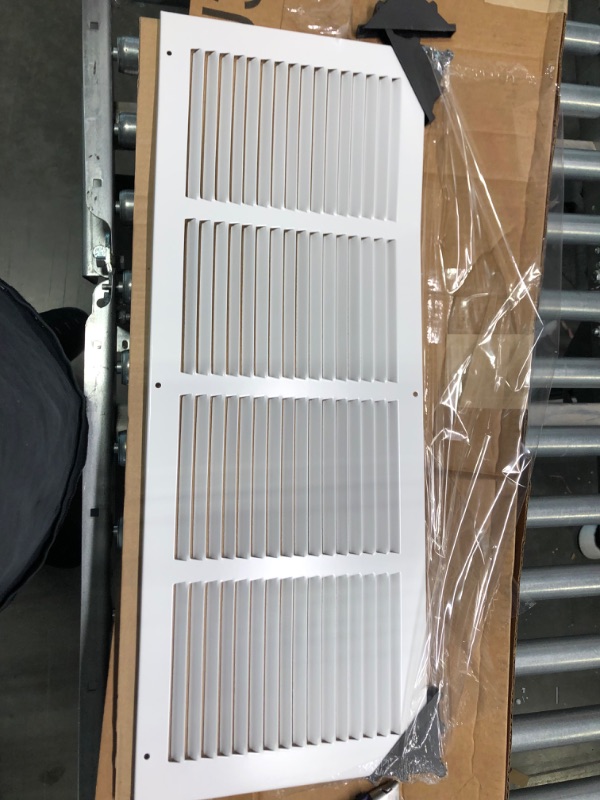 Photo 2 of 24"W x 10"H [Duct Opening Size] Steel Return Air Grille | Vent Cover 