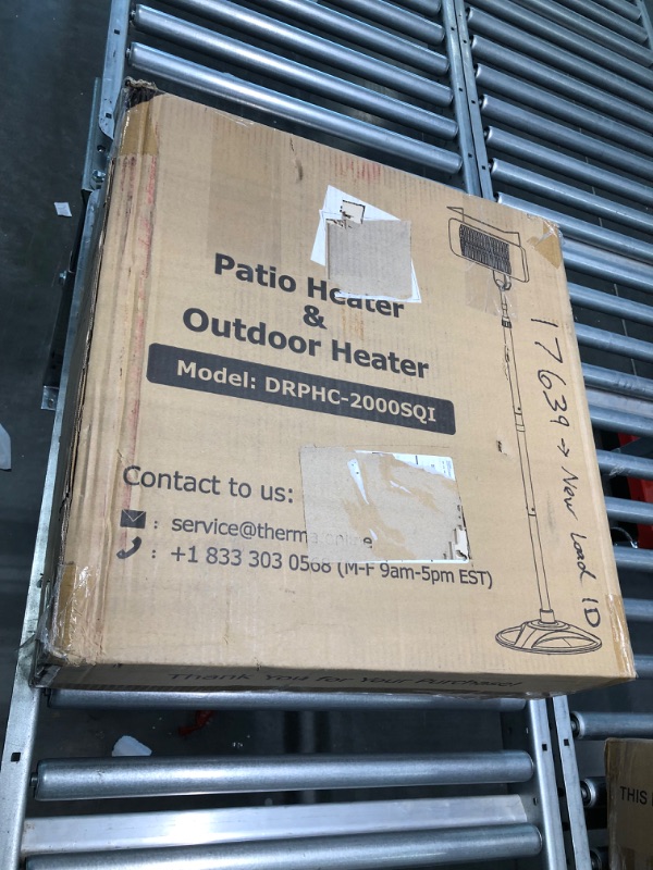 Photo 1 of Garage Heater - 1500W Outdoor Heaters for Patio w/ 3 Heat Levels, 1S Fast Heating Outdoor Electric Heater with 75” Adjustable Stand, 120V Patio Heater for Outdoor Use w/ Tip-over & Overheat Protection
