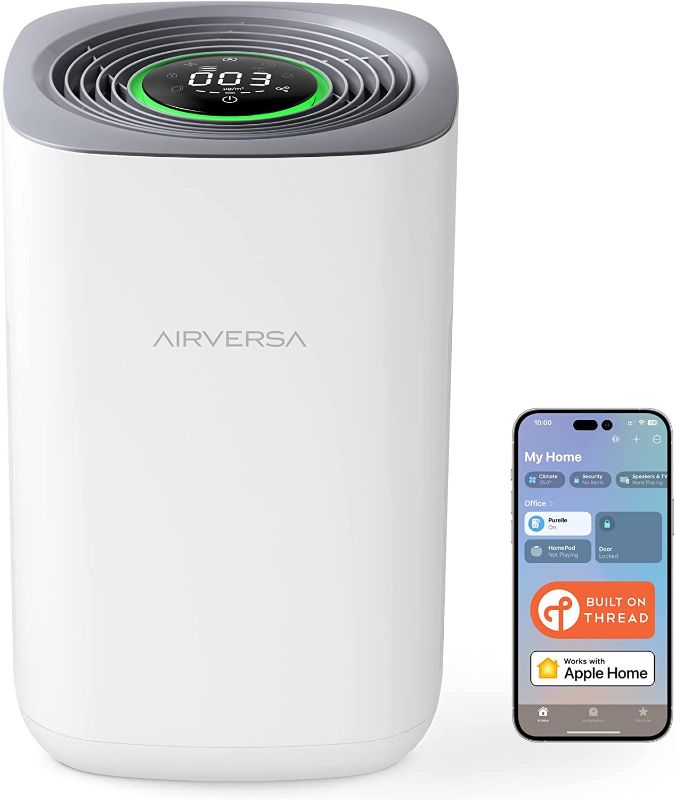 Photo 1 of Airversa HomeKit Air Purifier with Thread, ???????? ?????? ??????? ????? ???? ??? 3-Stage H13 True HEPA Filter Smart Air Cleaner 1000 sq.ft Purelle AP2
