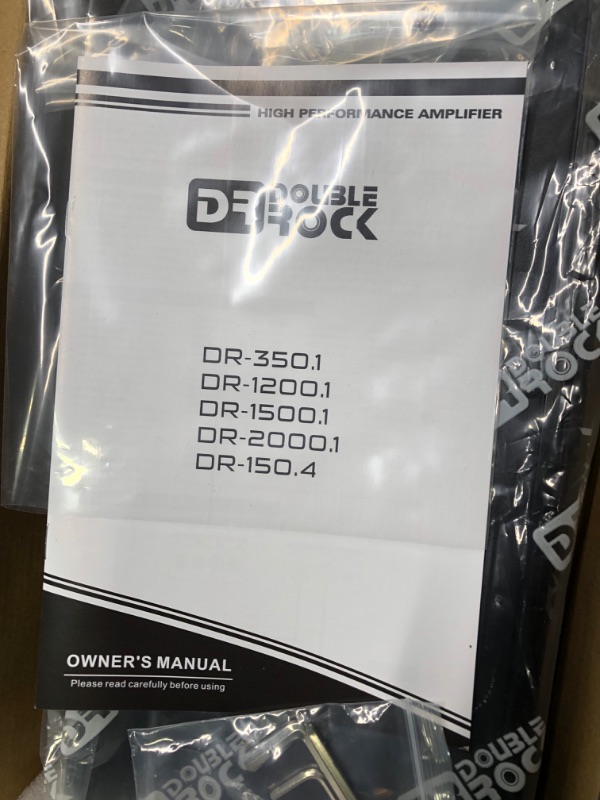 Photo 2 of DR Double Rock DR-350.1 Amplifier Car Audio 350 Watt 1Ohm Monoblock Class-D with Bass Boost Subwoofer Amplifiers+ Remote Bass Knob Level Control 350 Watt Class D Monoblock