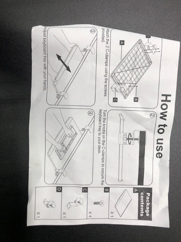 Photo 3 of EHO Clamp-On Retractable Adjustable Keyboard Tray, Under Desk Ergonomic Keyboard Tray - Easy Tool-Free Install - Small Surface 20" x 11.5"