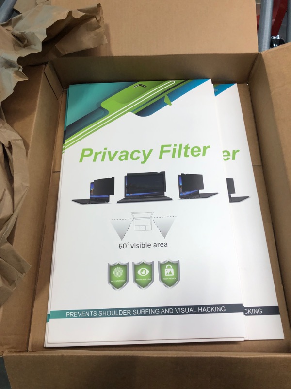 Photo 1 of Computer Privacy Screen Filter 21.5 inch,Removable 16:9 Widescreen Monitor Privacy Screen,Anti Glare Blue Light Privacy Shield,Support Two Side use 21.5' 16:9