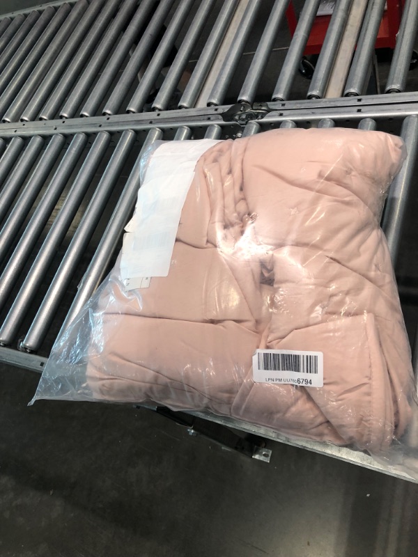 Photo 1 of BOURINA Reversible Quilt Coverlet Set Queen - Pre-Washed Microfiber Ultra Soft Lightweight Star Quilted Bedspread 3-Piece Quilt Set, Flesh Pink Flesh Pink QUEEN104x96"+20x26"x2