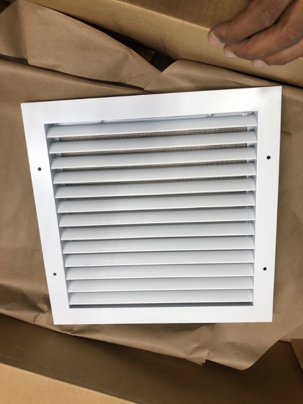 Photo 3 of 10.5"w X 10.5"h Gable Vents, Hon&Guan Aluminum Alloy Wall Vents Attic Vents for Houses Door Vents for Exterior Doors [Outer Dimensions: 12”x 12”h]. 12" x 12" Aluminum Alloy