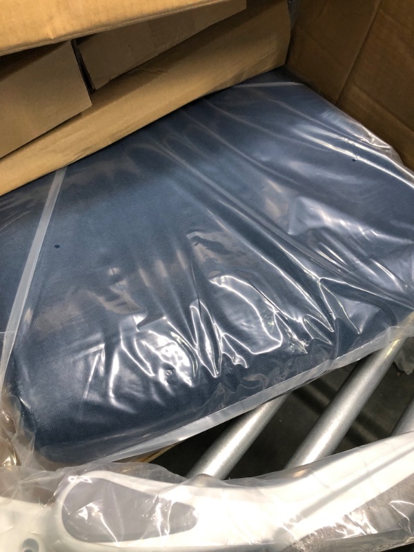 Photo 1 of Logicfox Ergonomic Office Chair, Office Chair with Flip-up Arms, 2D Lumbar Support, Breathable Mesh Computer Chair with Comfortable Thick Cushion, Comfortable Office Chair with 90°-130° Tilt Function Blue