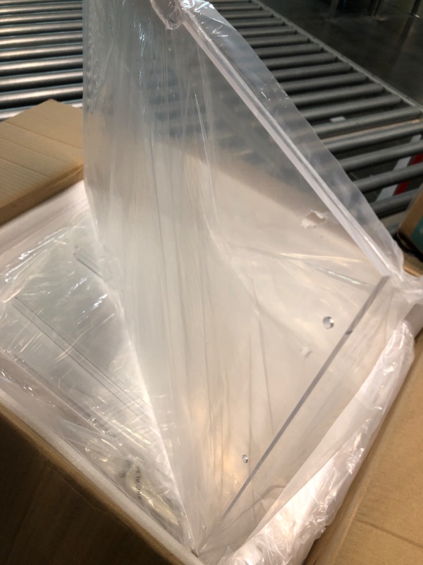Photo 1 of 3 Tray Commercial Countertop Bakery Display Case 21" x 17.3" x 14" Acrylic Pastry Display Case with Serving Tong, Bread Display Case with Front & Rear Doors