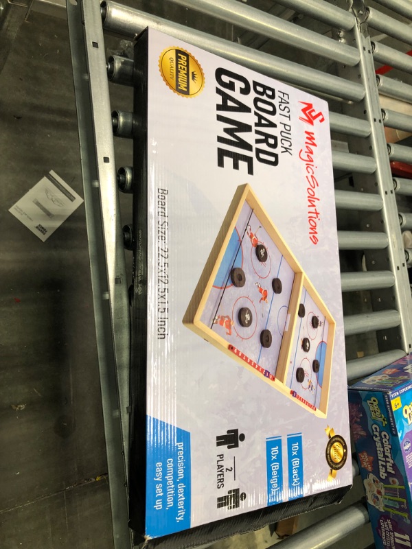 Photo 1 of MagicSolutions Fast Puck Board Game Ice Hockey Table | Interactive Desktop Battle Game | Fun for a Family Game or Even a Get-Together with Friends! | Large Size (23 x 12.59 x 1.57 in)