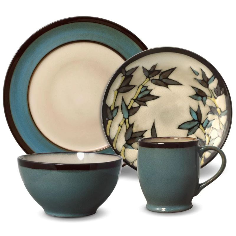 Photo 1 of BELMONT ROUND BLUE STALKS DINNERWARE SET
