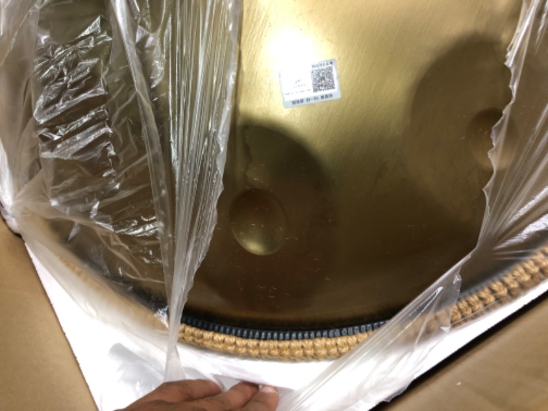 Photo 2 of AS TEMAN HANDPAN, Handpan drum instrument in D Minor 9 Notes 432Hz 22 inches Steel Hand Drum with Soft Hand Pan Bag, 2 handpan mallet,Handpan Stand,dust-free cloth,gold … 432Hz G-STL-9