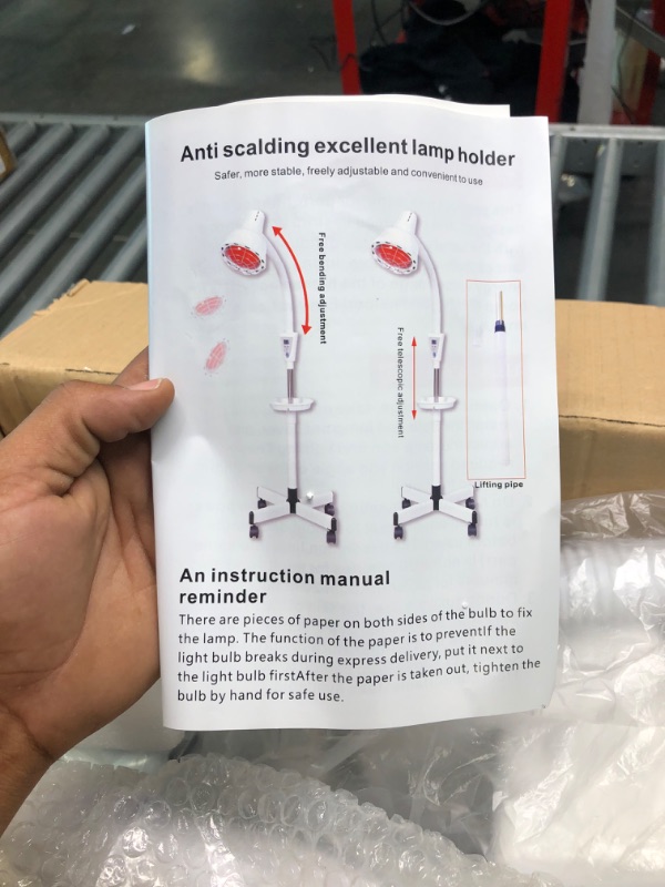 Photo 6 of Infrared Light,275W Near Red Infrared Heat Lamp for Relieve Joinpt Pain and Muscle Aches White