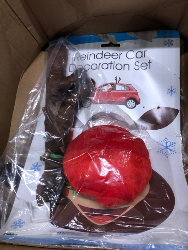 Photo 1 of Reindeer Holiday Car Decoration Set