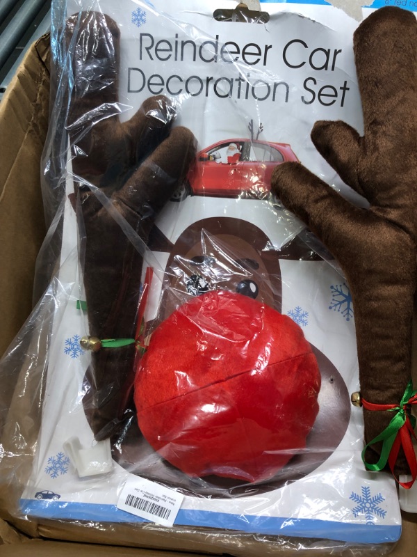 Photo 1 of Reindeer Holiday Car Decoration Set