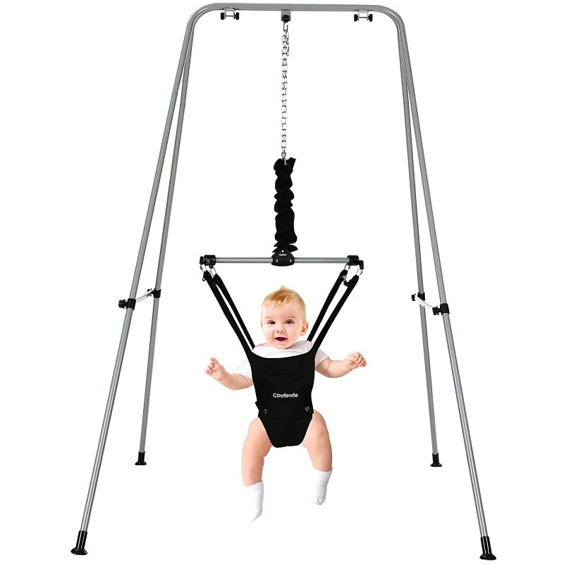 Photo 1 of Cowiewie Baby Jumper with Stand, w/Walking Harness Function, Have Fun for Baby Infant, Hands Free for Mom
