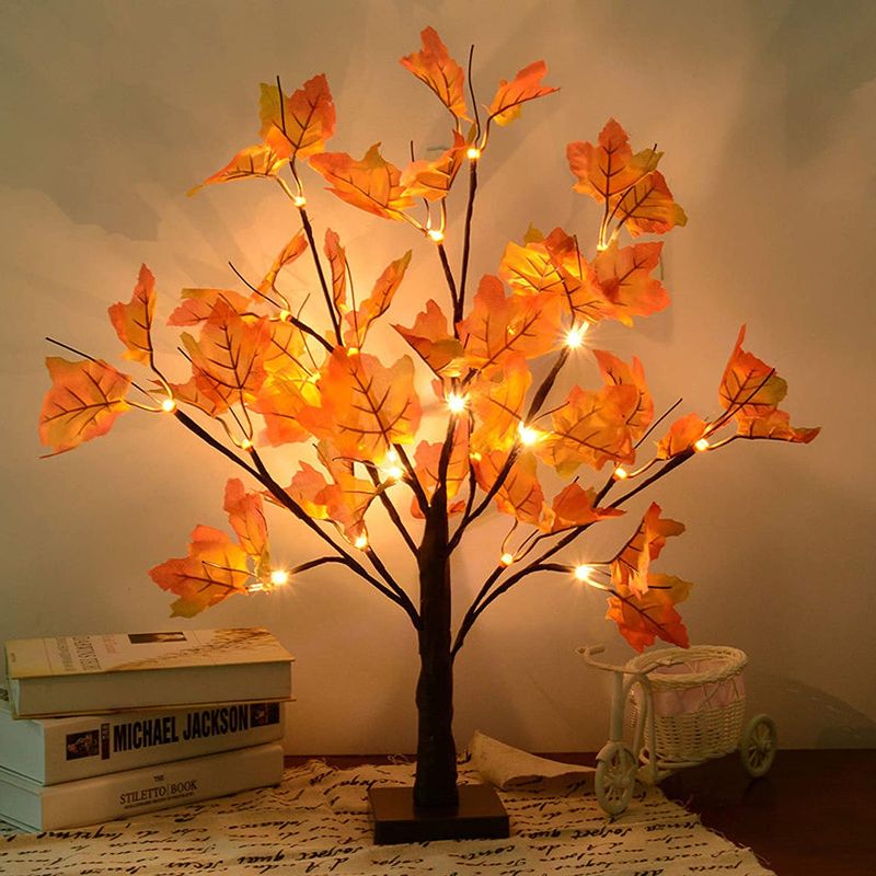 Photo 1 of Artificial Fall Lighted Maple Tree 40"