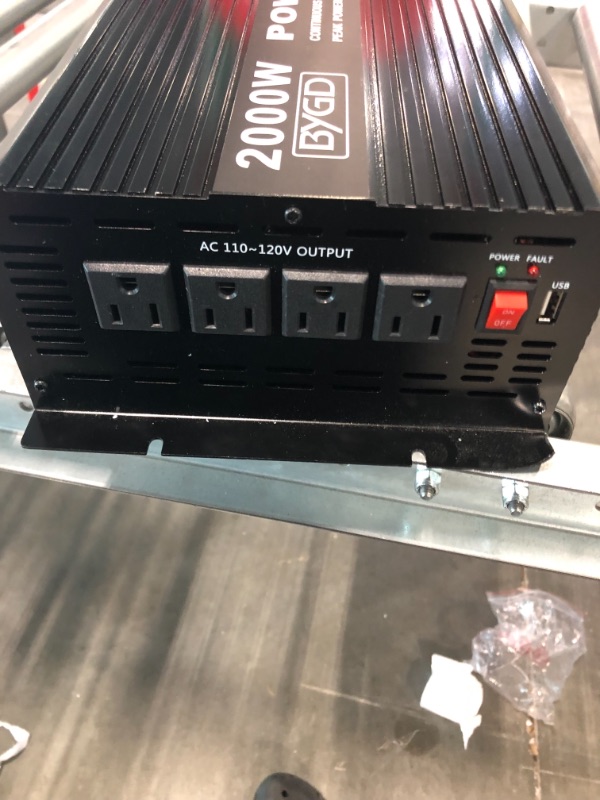 Photo 3 of BYGD 2000W/4000W(Peak) Power Inverter 12V DC to 110V AC Converter with 4 AC Outlets Dual 2.1A USB Ports for Home, RV, Boat, Truck, Off-Grid Solar System