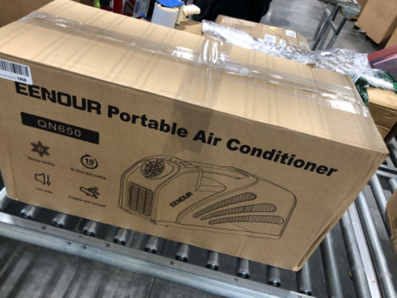 Photo 4 of EENOUR QN650 Portable Air Conditioners, Home AC Cooling Unit 2350 BTU, 240W Low Power Consumption, 24V DC & 100-240V AC, 3 Fan Speeds, LCD Display, 59~86 °F for Camping Tent, Car, Truck, Van and RV