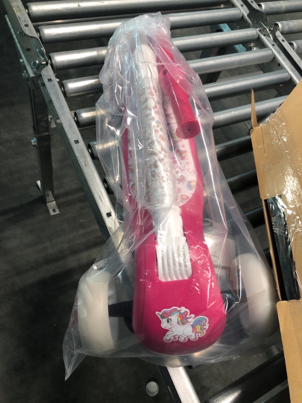 Photo 1 of Mountalk Toddler Foldable Scooter for Kids, 3 Wheels Scooter for Boys and Girls with Adjustable Heights and LED Wheels Unicorn