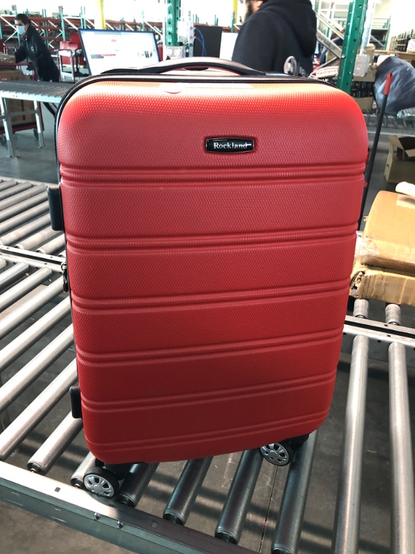 Photo 2 of Rockland Melbourne Hardside Expandable Spinner Wheel Luggage, Red, Carry-On 20-Inch Carry-On 20-Inch Red