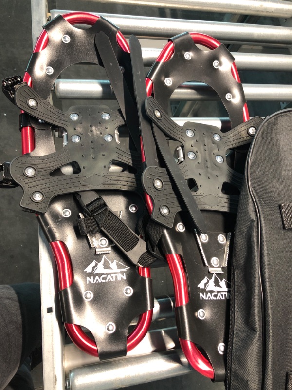 Photo 1 of NACATIN All Terrain Snowshoes Lightweight Aluminum Alloy Snow Shoes with Carry Bag and Adjustable Ratchet Bindings, Capacity, 21"/25"/30" 21"(60-150lbs)