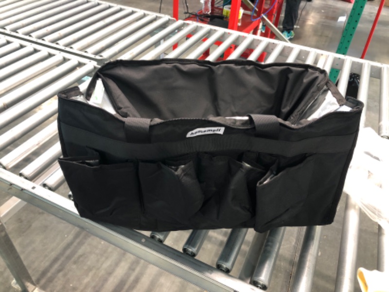 Photo 1 of Homemell Large Insulated Bag with Drink Holder Reusable Grocery Bags to Keep Pizza and All Items Hot, Cold and Frozen - Black Collapsible Cooler, Thermal Bag for Travel and Food Transport