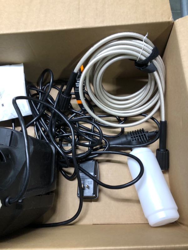Photo 1 of Greenworks 1600 PSI (1.2 GPM) Electric Pressure Washer (Ultra Compact / Lightweight / 20 FT Hose / 35 FT Power Cord) Great For Cars, Fences, Patios, Driveways ---Missing Head Piece--