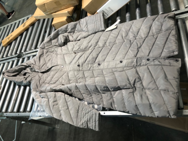 Photo 1 of Madden Girl Women's Long Maxi Puffer Titanium Medium