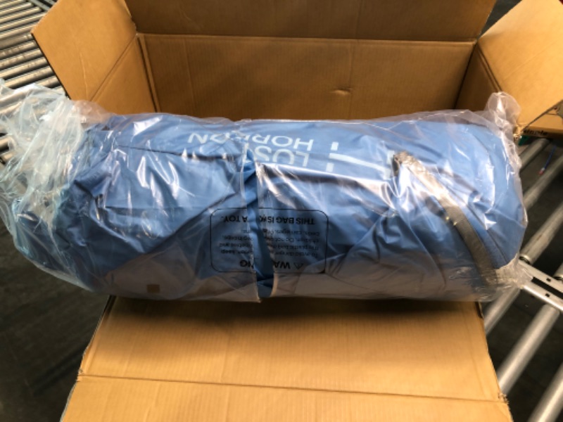 Photo 5 of LOSTHORIZON Airsoft 4.5” Thick Self Inflating Sleeping Pad with Solid Foam, Camping Mattress with Pump Sack, Portable Roll Up Bed, Inflatable Outdoor Mat for Rooftop Tent Car Truck Van, 4 Season Blue Double(80*52*4.5 IN)