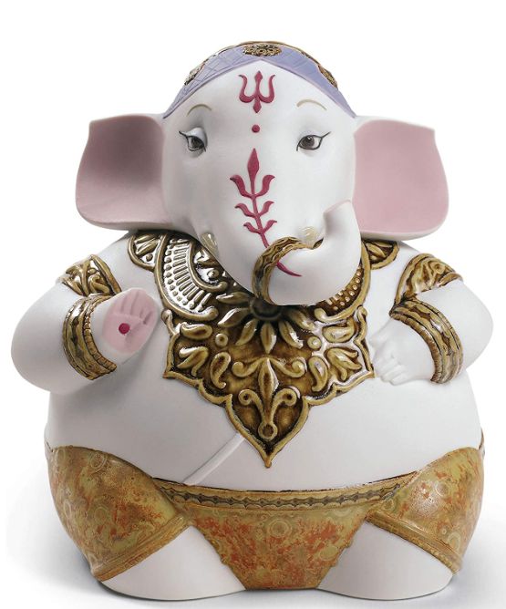 Photo 1 of LLADRO Ganesha Figurine. Porcelain figure 