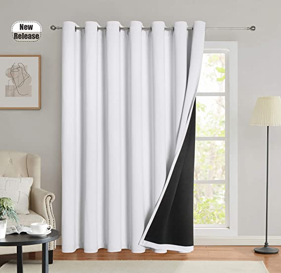 Photo 1 of 2 PEICE ALL WHITE BLACK OUT CURTAINS 