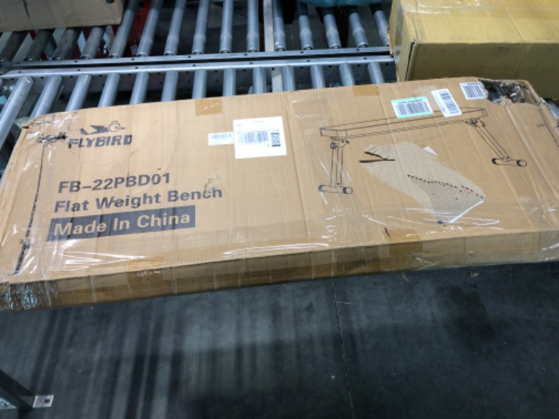 Photo 1 of FLYBIRD Flat Bench, Foldable Flat Weight Bench Easy Assembly for Strength Training Bench Press, 600/1000 LBS 2 Versions A-Red