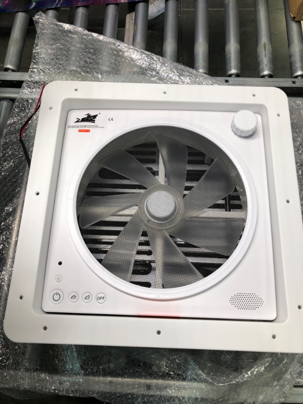 Photo 2 of 2012 Air Max 14" Vent RV Roof Vent Reversible Exhuast Fan, Ultra Low Sound RV Air Ventilation Ceiling Fan 12V Remote with Rain Sensor