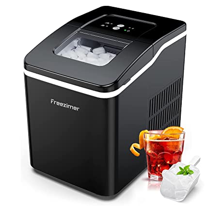 Photo 1 of Freezimer Ice Makers Countertop, 27 Lbs/24 Hours, Portable Ice Maker Machine Countertop, 9 Ice Cubes Ready in 8 Mins, Self-Cleaning Ice Machine with Ice Scoop and Basket for Home Office Bar Party
