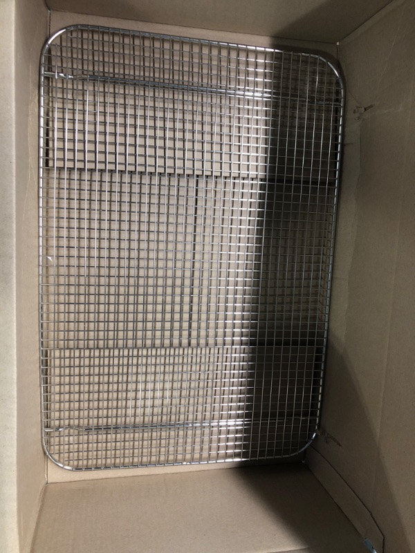 Photo 2 of Cooling Rack For Baking, Aisoso Rack with 18/8 Stainless Steel Bold Grid Wire, Multi Use Oven Rack Fit Quarter Sheet Pan, Oven and Dishwasher Safe,